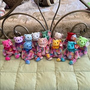 Vintage Ty Beanie Babies 12 month collection